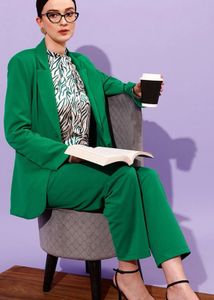 Chic Green Pant Suit Set