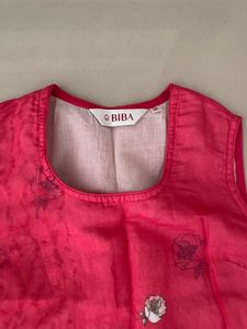 Bright Pink Floral Kurta Set