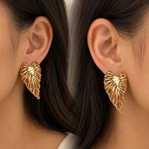 Golden Leaf Statement Earrings