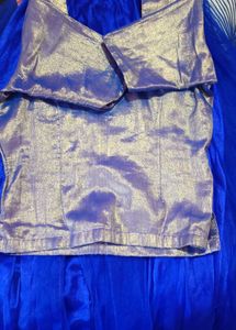 a beautiful navy blue top and skirt