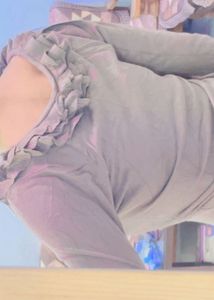 Frilled V-Neck Top