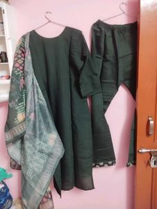 Green Kurta Set with Dupatta(new)