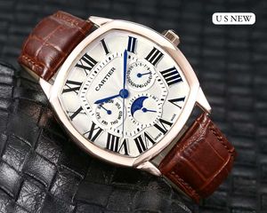 CARTIER PREMIUM QUALITY MENS WATCH leather strap