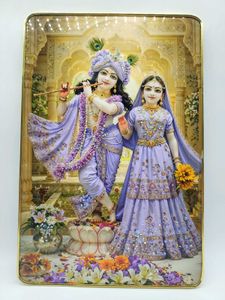 Krishna Radha crystal bubble frame 12x18 inch