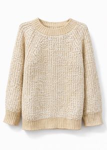 Beige Knit Pullover Sweater - M to L Size