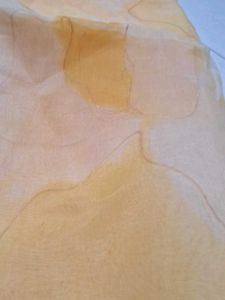 Sheer Yellow , sea green  , blouse piec