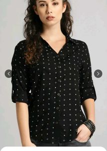 Roadster Black Printed Shirt