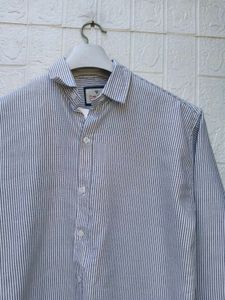 New with tag Korean Casual Striped Button-Up Shirt