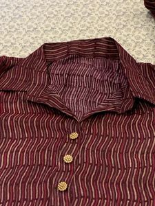 Maroon Printed Kurta Set