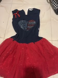 Adorable Red & Blue Tulle Dress