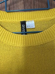 Yellow Crew Neck Sweater