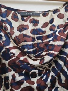 Esprit Animal Print Cowl Neck Top
