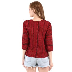 Beautiful Red Textured Top 💗