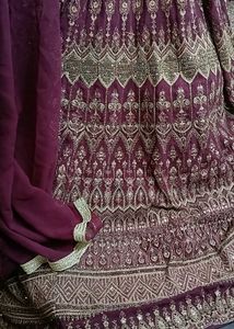Elegant Purple 💜 Embroidered Gown Only 1time used
