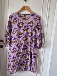 Purple Floral Print Kurta