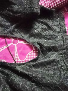 Embellished Black stiched blouse with margin
