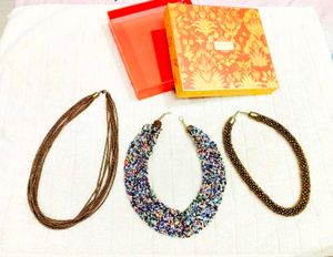 Vintage Beaded Necklaces Set of 3.