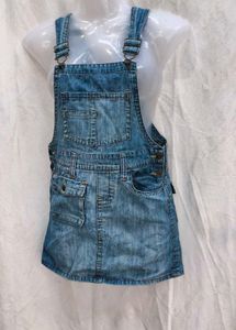 14712. Denim Overall Mini Dress