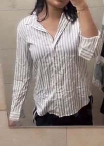 Classic Striped Button-Up Shirt