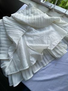 Pleated White Skirt