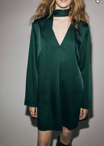H&amp;M Scarf-Detail Satin Dress