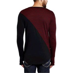 Men's Striped Long Sleeve Tunic Top
