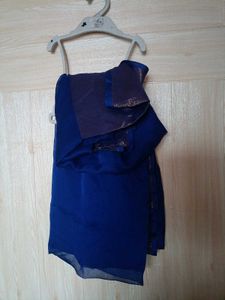 Navy Blue  Plain Saree For Women 💙
