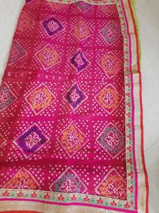 Pure Bandhani Saree