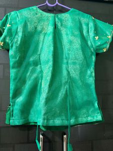 Emerald Green Embroidered Lehenga Skirt