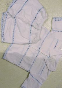 White Cotton Night Suit