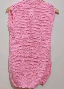 Pink💕Winter Shrug For Baby Girl 6-8 Year, 30 Bust