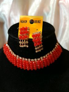 Red Sparkle Cute Necklace