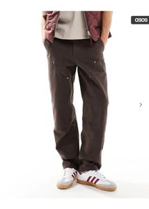 ASOS DESIGN Brown Carpenter Pants