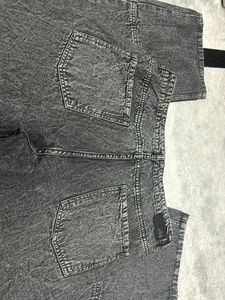 Washed Grey Denim Jeans
