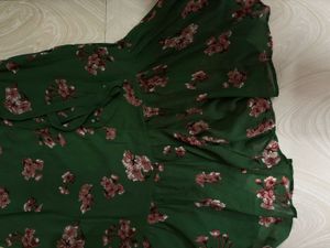 🌿Emerald green Floral Dream dress 🌸
