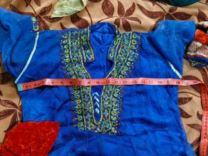 Elegant Blue Anarkali Suit