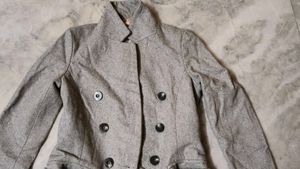 Gray Double-Breasted Coat