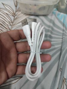 White USB to types c cable