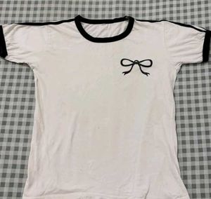 Cute Bow Ringer Tee