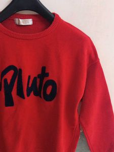 Women's Red Knitted Winter Sweater | Full Sleeves