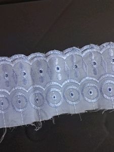 Blue Lace Border 28 Inches