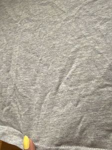 Grey Cropped  oversized T-Shirt