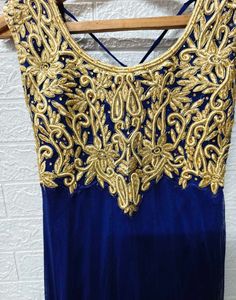 Elegant Blue Anarkali Suit