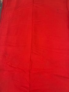 red golden saree