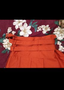 mini double belt skirt