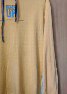 Yellow Hoodie with Graphic Print
