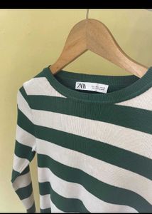Zara Striped Long Sleeve  Top