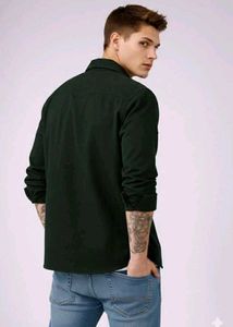 Men's Premium Dark Green Utility Casual Shirt | Do