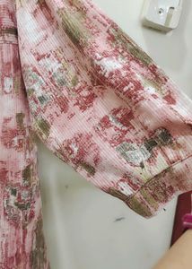 Chic Abstract Print Tunic Top