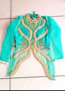 Elegant Teal Embroidered Lehenga Set